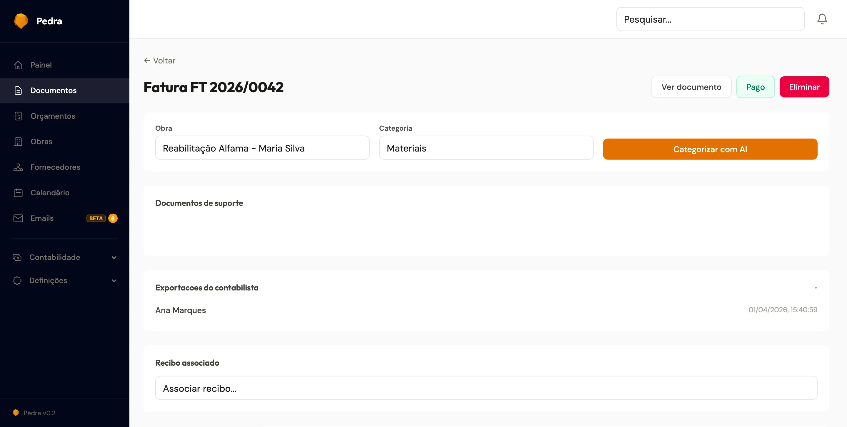 Processamento de Faturas